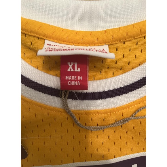 Los Angeles Lakers Jersey Mens XL Mitchell Ness NBA Basketball Magic Johnson NEW - Picture 3 of 9